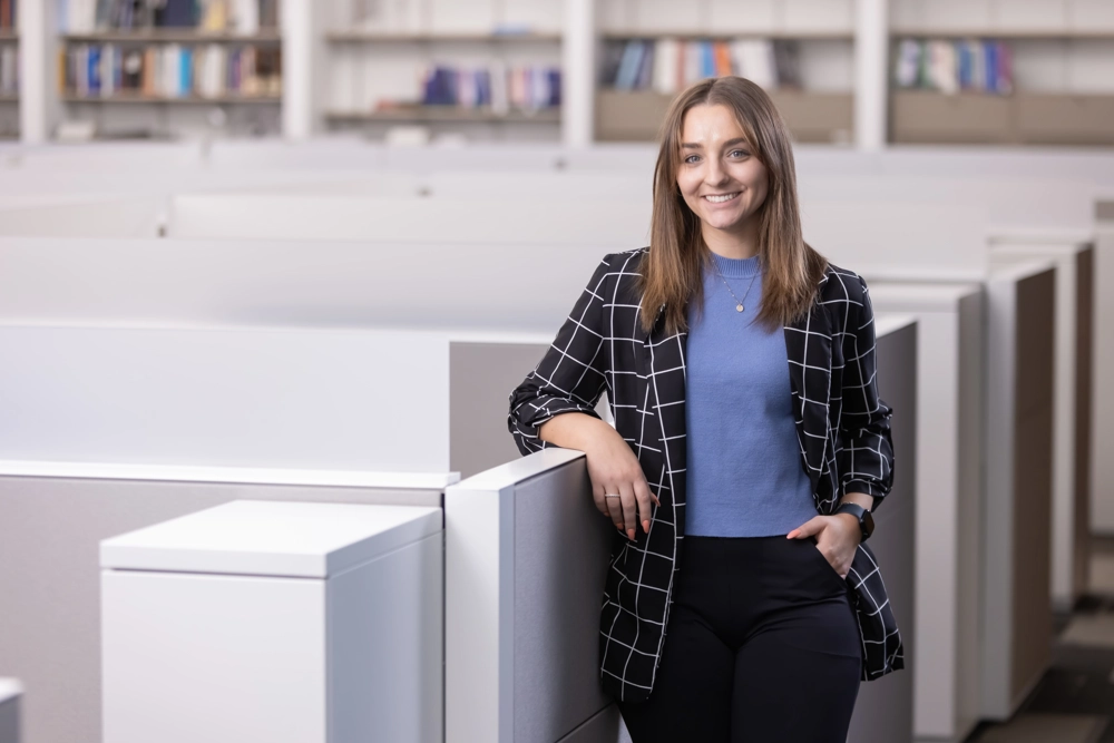portrait of a smiling person in professional attire